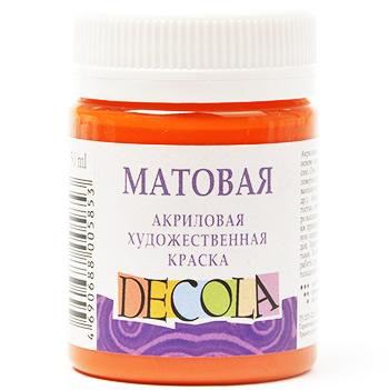 Акрил Decola 50мл матовый оранжевый Арт. 14328315