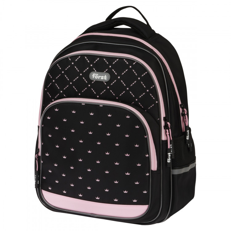 Рюкзак Först F-COMFY "Classic pink" 38*29*15см, 2 отделения, 3 кармана, эргономичная спинка FT-RM-09