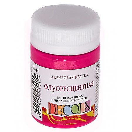 Акрил Decola флуоресцентная 50 мл Карминовая Арт.4328319