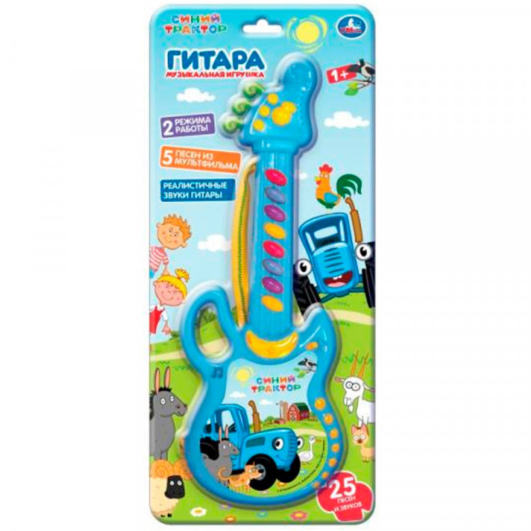 Гитара музыкальная "Синий трактор" 25 песен и звуков "Умка" ZY1044348-R 349894