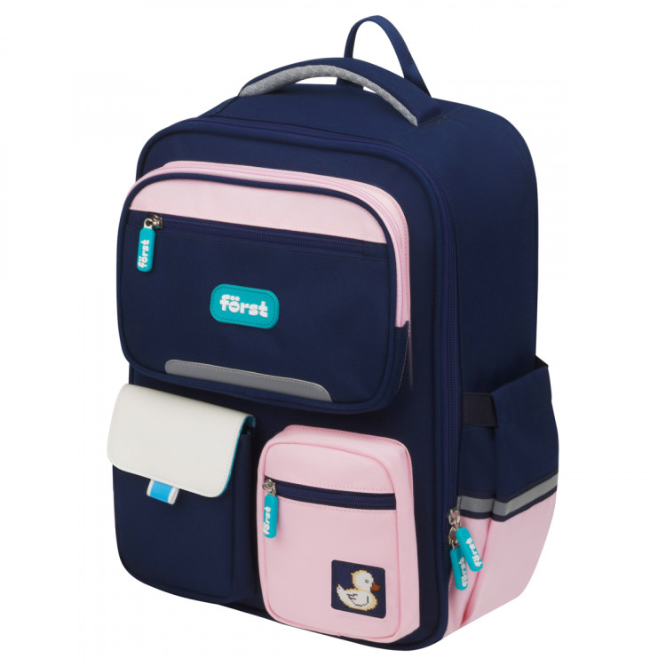 Ранец Först F-Style "Pink" 38*26,5*16см, 1 отделение, 6 карманов, анатомическая спинка FT-RY-032401