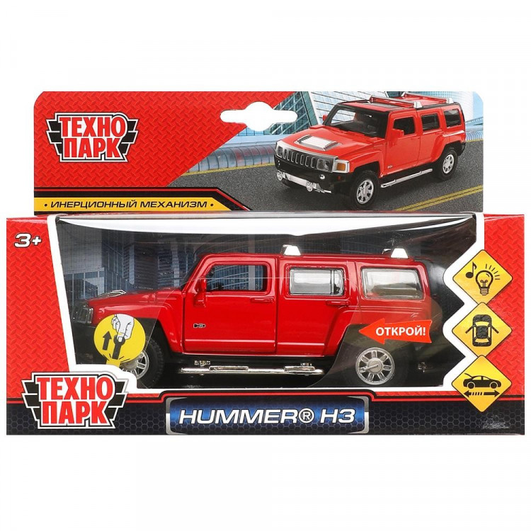 Модель металл HUMMER h3, 14,4 см, двери, багажник, инерция Технопарк  SB-68321