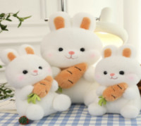 Мягкая игрушка "Зайчик с морковкой" 40 см 95079