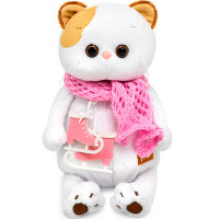 Мягкая игрушка "Ли-Ли Кошечка" с коньками и в шарфике LK24-155