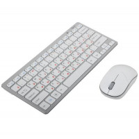 Клавиатура + мышь Gembird KBS-7001 White, Wireless, USB, FN клавиши, батарейки в комплекте 314423