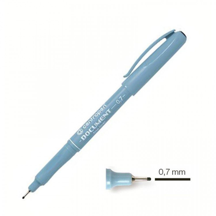 Маркер линер Centropen Документ 0,7мм черный 2631/4