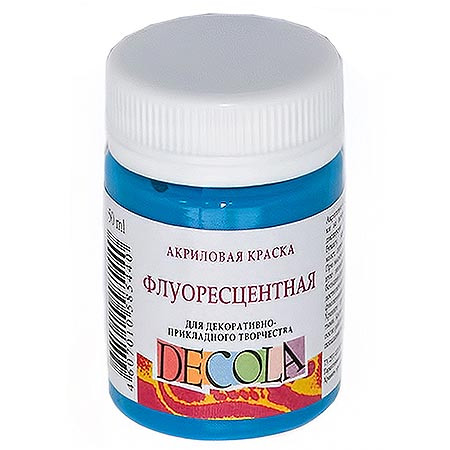 Акрил Decola 50мл флуоресцентный голубой Арт. 4328513