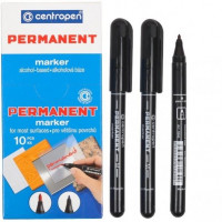 Маркер Centropen 1мм черный тонкий 2846