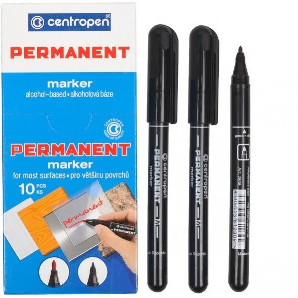 Маркер Centropen 1мм черный тонкий 2846