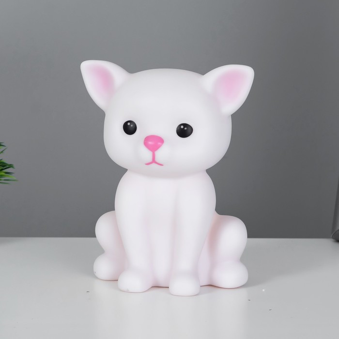 Ночник "Кошечка" от батареек белый 11х14х18 см 9223596