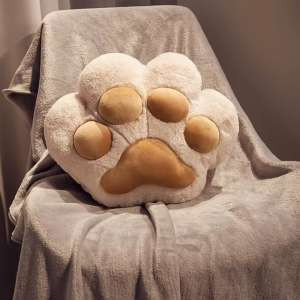 Мягкая игрушка Кошачья лапка 3в1, 30*40см, с пледом 180*110 см, муфта