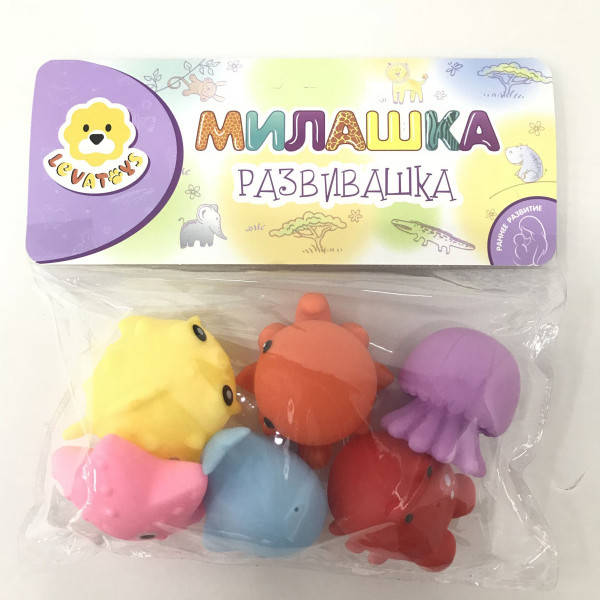 Набор резиновых игрушек для ванны Levatoys MKY8618